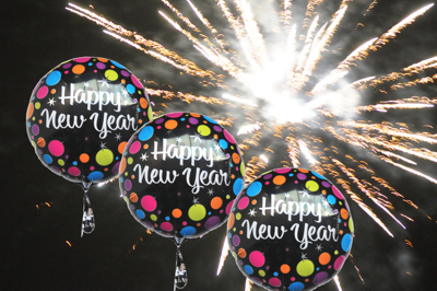 Happy-New-Year Silvester Luftballons, Silvesterdeko, Dekoration zu Silvesterpartys
