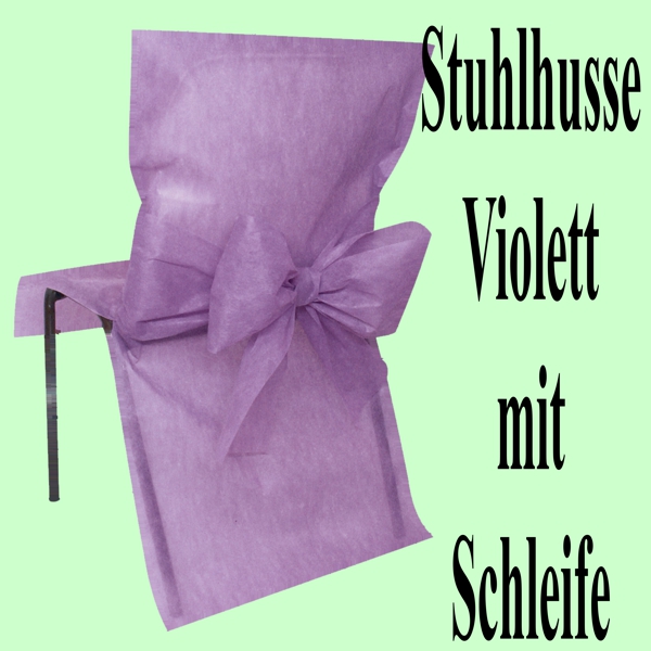 Violette Stuhlhusse mit Schleife