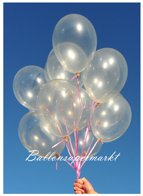 Transparente Luftballons aus Latex