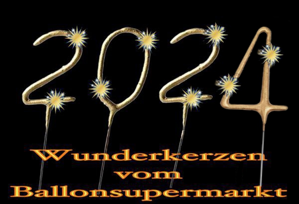 Zahlen-Wunderkerzen Silvester 2024 - Gold