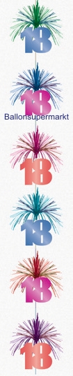 Zahlenkette Zahl 18, Dekoration zum 18. Geburtstag