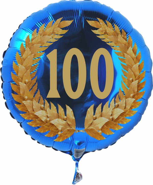 Ballon-zum-100.-Geburtstag-und-Jubilaeum-Zahl-100-Lorbeerkranz-mit-Helium
