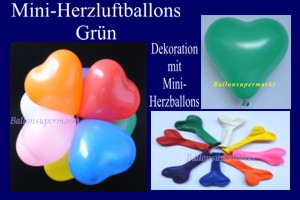 Herzluftballons-Mini-Gruen Herzluftballons-Mini-Gruen