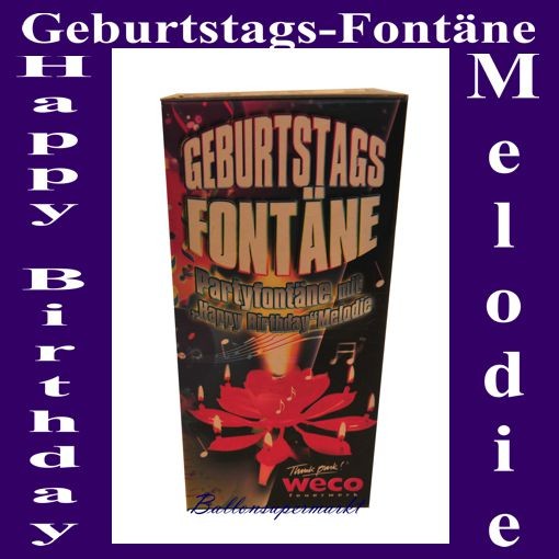 GeburtstagsFontäne, kleines Feuerwerk