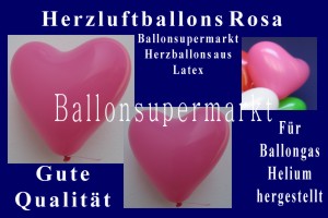 Herzluftballons in schönen Farben