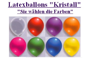 Latexballons 30cm Kristall / Single Farben - Latexballons 30cm Kristall / Single Farben