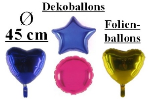 Folienballons Unbedruckt - Folienballons Unbedruckt