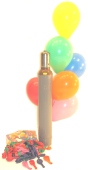 Mini-Set 2A, 15 bunte Luftballons (Farbauswahl) 1 Liter Helium (BGS05MN02A)