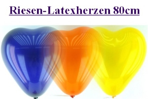 Herzluftballons Riesen 80 cm