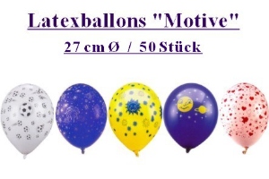Latexballons: Motive, 27 cm &Oslash; - Latexballons: Motive, 27 cm &Oslash;