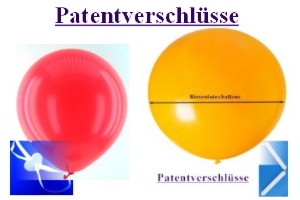 Patentverschlüsse - Patentverschlüsse, Ballonverschlüsse