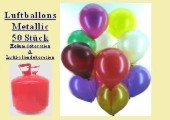 Helium- Einwegbeh&auml;lter mit 50 Luftballons Metallic (FHGE DBT LB Me 01)