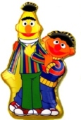 Ernie und  Bert Luftballon ohne Helium, Sesamstrassen-Ballon (FUNG-Ernie-Bert-Luftballon-07966)