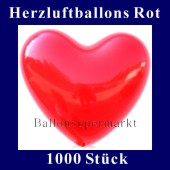 Herzluftballons Rot 1000 Stück (LHRG1000)
