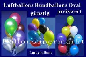 Ovale Luftballons in Metallicfarben