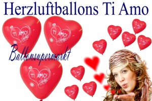 Herzluftballons Ti Amo - Herzluftballons Ti Amo