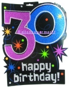 Geburtstag Dekoration 30. H&auml;nger "Happy Birthday" (Am 194503 507)
