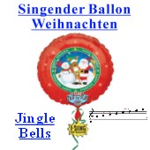 Singender Weihnachtsballon, Jingle Bells, Luftballon mit Musikmodul (FHGE SFB 1 DD 12955 05)