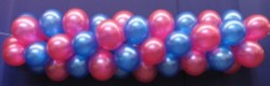 Luftballongirlande Selbstbauset 25 cm Metallicfarben (Luftballongirlande 1)