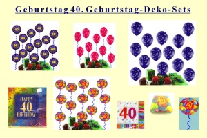 Geburtstag 40 Geburtstagsdeko-Sets - Geburtstag 40 Geburtstagsdeko-Sets