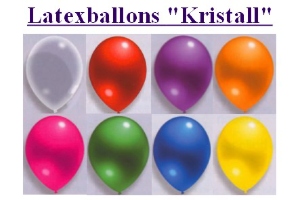 Latexballons 30cm Kristall - Latexballons 30cm Kristall