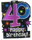 Geburtstag Dekoration 40. H&auml;nger "Happy Birthday" (Am 194505 507)