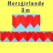 Herzgirlande / Rot / 30cm (FD 24525)