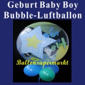 Geburt-Baby-Boy, Bubble Luftballon (mit Helium) (FHGE-KAE 69728-22)