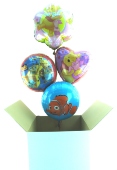 Mini-Karton: Auswahl 45cm Folienballons (FHGE KK Ausw45)