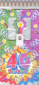 Geburtstag  Girlande Prismatic "40" (GEBU Girl AM 22191)