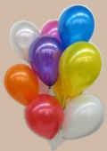 Luftballons 28-30 cm Ø Metallic 10 Stück (LRMEF BrE Luftballons 28-30/10)