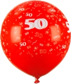 Geburtstagballons, 50. Geburtstag, 10 St&uuml;ck (LRMZ -10- 61055 1)