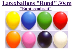 Latexballons 30cm / Bunt - Latexballons 30cm / Bunt