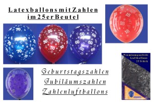 Luftballons Latexballons 25er Beutel - Luftballons Latexballons 25er Beutel