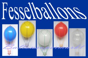 Fesselballons-Luftballons-mit-Netz-und-Korb, Fesselballone, Luftballons mit Korb, Geschenke in Fesselballons Fesselballons - Fesselballons