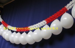 Luftballons Girlande Rot-Weiss 01