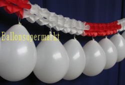 Luftballons Girlande Rot-Weiss 04