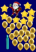 Weihnachten Luftballons, Weihnachtsdekoration, Weihnachts-Mini-Set 4 (BGS05MN WM4 04)
