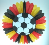 Fu&szlig;balldeko-Rosette zweiseitig (FB FD 42157)