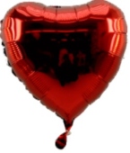 Herzballon Rot (heliumgefüllt) (FHGE4g)