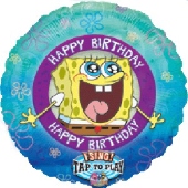 Singender Ballon: Sponge Head Happy Birthday (FHGE 80 Proz SFB 02 14035)
