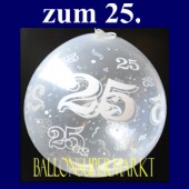 25. Jubiläum, Geschenkballons, Stuffer, Silberhochzeit (Geschenkballons 25 Silberhochzeit 01)