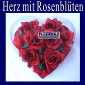 Hochzeitsdeko-Herz mit Rosenblüten (Hochzeitsdeko-Rosen-25024)