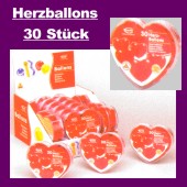 Luftballons "Herzballons" 30 St&uuml;ck (LRD Ev 43010 4)