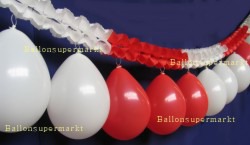 Luftballons Rot-Wei� Girlande Rot-Wei� Fest-und Partydekoration 03