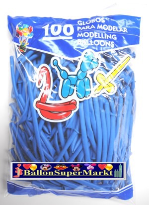 Modellierballons, Luftballons zum Modellieren, blau-100 St�ck