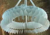 Kranz mit Herzen 10Stck. / Wei&szlig; / 75cm (FD 28401/10)