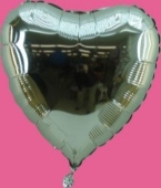Herzballon Silber (heliumgefüllt) (FHGE5g)