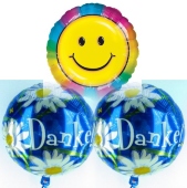 Ballongr&uuml;&szlig;e "Danke mit Smiley" (FHGE KK GrK 04)