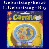 Geburtstagskerze 1. Geburtstag, Boy-Junge (Geburtstagskerze-1.-Geburtstag-Boy-171016)